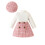 Ensemble robe et robe en tweed rose pour filles, taille 3-4 ans 1