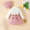 Ensemble robe et robe en tweed rose pour filles, taille 3-4 ans 2