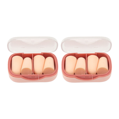 4 Pairs Foam Earplugs Soft Breathable Noise Cancelling for Sleep Work Study 1