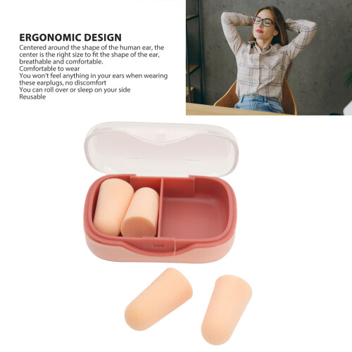 4 Pairs Foam Earplugs Soft Breathable Noise Cancelling for Sleep Work Study 2