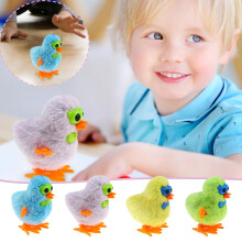Wind Up Bunny Chick Toys Funny Jumping Chicken Clockwork Walking Toys Soft Jump Chick Toys for Easter Egg Basket Stuffers Party Favors Birthday Gift