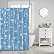 Bath Savings Bathroom Shower Curtain with 12 Hooks Premium PEVA Soft & Lightweight Bath Curtain for Hotel 32"x72"