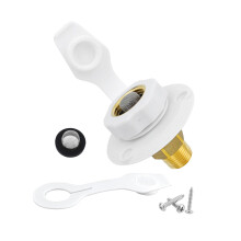RV City Water Inlet 1/2" NPT Male Thread Easy Installation RV Water Inlet White