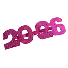 2026 New Year Glasses Glitter Number Eyeglasses Happy New Year Eyewear for Holiday Gatherings & Birthday Celebrations