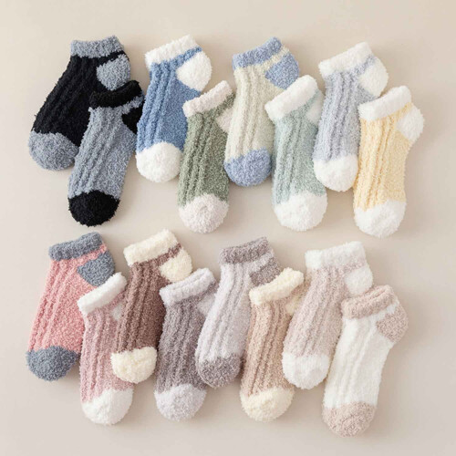 Γυναικείες Αφράτες Κάλτσες Cozy Soft Fluffy Warm Slipper Socks3 1