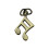 Music Note Charm Pack Metal Jewelry Accessory 6 pcs 7