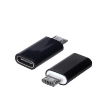 Adaptateur de données convertisseur USB 3.1 avec connecteur USB Type-C mâle et micro USB 2.0 femelle.