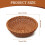 Wicker Fruit & Bread Basket – Handwoven Round Serving Bowl, Compatible with Kitchen Decor 1