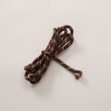 5-Pack Dark Brown & White Polyester Craft Rope, 5.47yd0.19in, Braided, Flexible, for DIY Weaving, Keychains, Pendants & Crafts