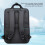 Vedenpitävä läppärireppu 15.6" 20-35L musta 6
