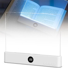 Book Lights for Reading in Bed, Rechargeable Clear LED Flat Reading Light with 3 Colors & Timer, Book Full Page Light for Reading in Bed at Night