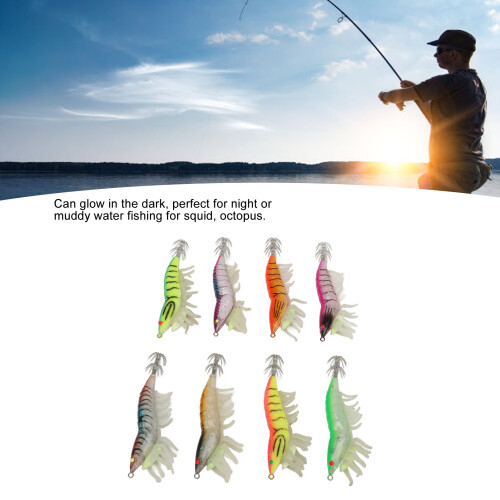 8pcs Shrimp Lures 3.0#/3.5# Silicone 10cm/12cm 2