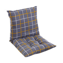 Indoor Outdoor Chair Cushion Set with Geometric Print Tufted Backrest and Seat Pad for Home Garden Patio Use