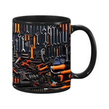 Funny Mechanic Mug, 11 oz Ceramic Toolbox Coffee Cup – Cool Gift for Men, Dad, Husband, Grandpa, Handyman & Mechanics – Compatible with Christmas
