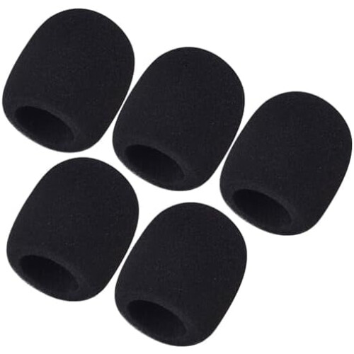5 Pack Foam Cover Handheld Microphone Windscreen (5 Pack)