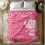 Pink Rose Print Soft Throw Blanket 50x60 inches 3