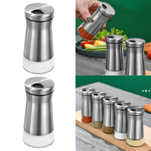 2Pcs Porous Stainless Steel Seasoning Bottle Sprinkler Set – Glass Salt & Pepper Shaker, Compatible with PRYESS