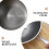 Stainless Wok Nonstick Round Bottom Easy to Clean 1Pack 5