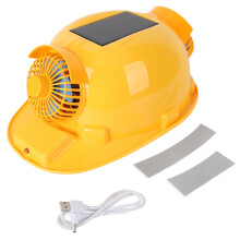 Kühlender Schutzhelm mit Solarventilator und -licht, umweltfreundlicher und energiesparender wasserdichter Arbeitshelm mit integrierter