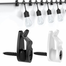 Clips pour guirlandes lumineuses à moins de 5 $ ! Clips pour guirlandes lumineuses d'extérieur, supports de câble résistants aux intempéries