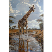 Puzzle in legno da 1000 pezzi con giraffa per adulti – Stimolante, artistico, decorazione murale e fai da te per la casa