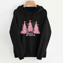 Women's Christmas Print Hoodie Fleece Pullover