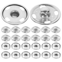 Metal Sew-On Snap Buttons Round Press Fasteners 100 Pcs
