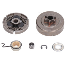 Cuscinetto a rullini, ricambio per frizione motosega, pignone, cuscinetto, clip a E, rondella, vite senza fine, tamburo frizione, corona dentata,