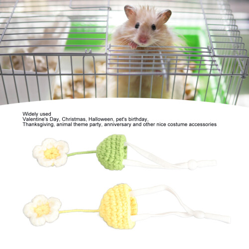 2Pcs Hamster Hat with Adjustable Strap 4x3.2cm 1
