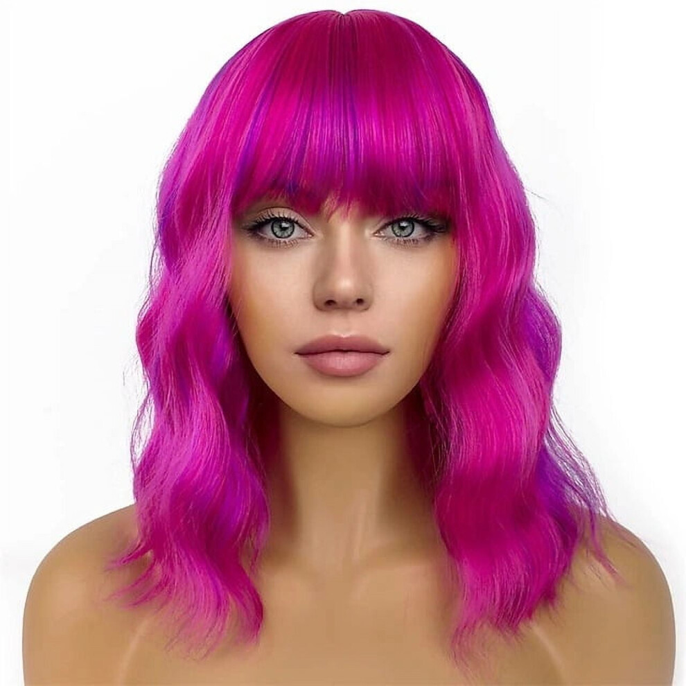 Unisex Wig Curly Hair Wave Medium Temperament Wig Headgear,11.8Inï¼A103