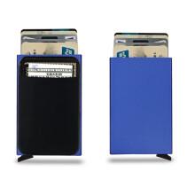 RFID small card holder, anti-degaussing credit card holder, men's wallet, metal men's card holder, wallet, multi-function wallet