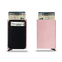RFID small card holder, anti-degaussing credit card holder, men's wallet, metal men's card holder, wallet, multi-function wallet