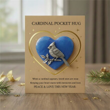 Pocket Hug Token Heart Card Butterfly Metal Keepsake 3.15 x