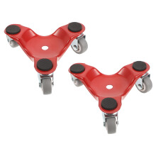 Red Moving Dolly Heavy Duty Metal 3-Wheel Tri-Dolly with
