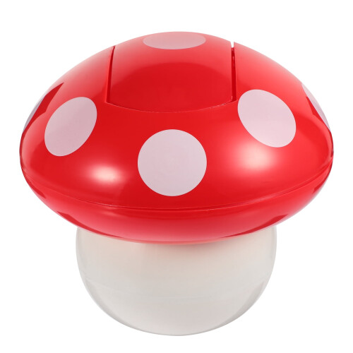 Mushroom Themed Trash Container For Bedroom White 1Pack 7.5In