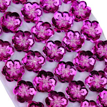 100pcs 2cm Sequin Flower Patches, Flat Back DIY Craft Patches for Wedding, Shoes, Bags, Garments – Compatible with Hand Sewing