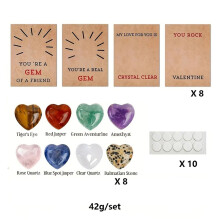 Valentine's Day Gifts for Teens – 8-Pack Heart-Gem Cards, Compatible with Classroom Exchange & Party Favors