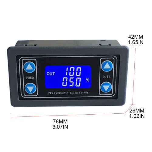 1HZ-150KHZ Frequency Duty Cycle Adjustable Module Generator Black 1