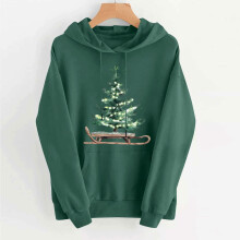 Damen-Fleecepullover mit Weihnachtsprint