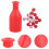 Portable Billiard Bottle Set Red 6.3x2.9x2.7 in 7