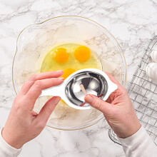 TerraHaven Stainless Steel Egg Separator, Effortless Whites and Yolks Division, Dishwasher Safe Kitchen Tool