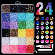 24-compartment resin storage box flat-bottom