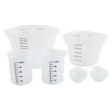 6x Silicone Measuring Cups Set for Epoxy Resin Silicone Mixing Cups for Resin