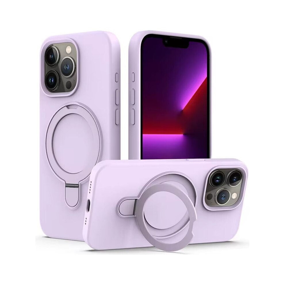 Silicone Case For Apple Iphone 16 Pro Â Shockproof, Dustproof, Slim With Stand, Purple 9170372281381