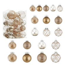 30PC Shatterproof Clear Xmas Baubles, Cute Home Desk Decor, Sparkling Hanging Ornaments – Compatible with Christmas Tree