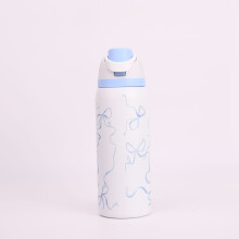 304 Stainless Steel Fitness Sports Vacuum Bottle with handle and straw, Large Capacity Macaron Thermal Mug/16/19/24/32oz