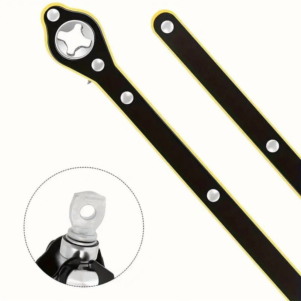 2Pcs Auto Labor-Saving Jack Ratchet Wrench, 360 Swivel Scissor Jack, Compatible With Car Lug Wrench 9152228693609