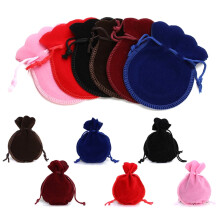10PCS Velvet Jewelry Storage Bags Small Accessories Collected Drawstring Pouches Display and Gifts for Weeding Party