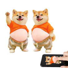 2pcs Dog Shiba Inu Super Soft Silicone Car Anti Collision Home Stickers