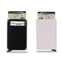 RFID small card holder, anti-degaussing credit card holder, men's wallet, metal men's card holder, wallet, multi-function wallet